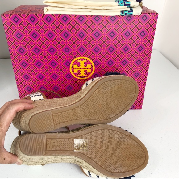New Tory Burch Wedged Sandals Size 11 M (BA) - Picture 8 of 8